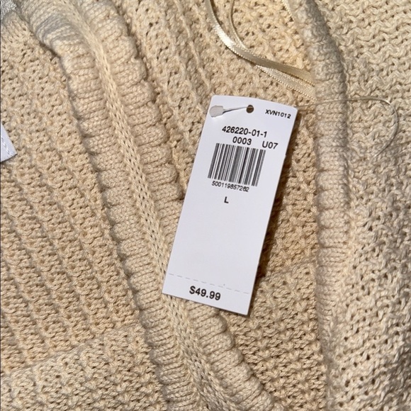 NWT Boho Old Navy Cream Crotchet Max Dress Sleeveless Sundress VNeck Cotton Knit - Picture 12 of 16